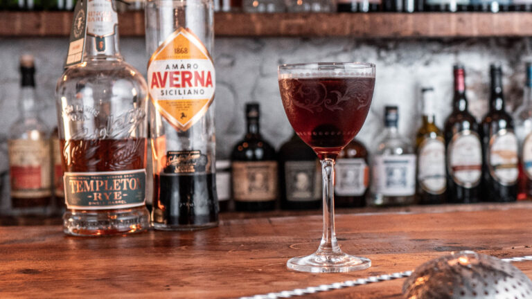 Black manhattan cocktail, a great blend of whiskey and amaro