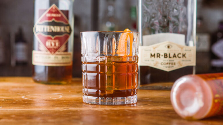 Cold brew old fashioned, simple and flavorful